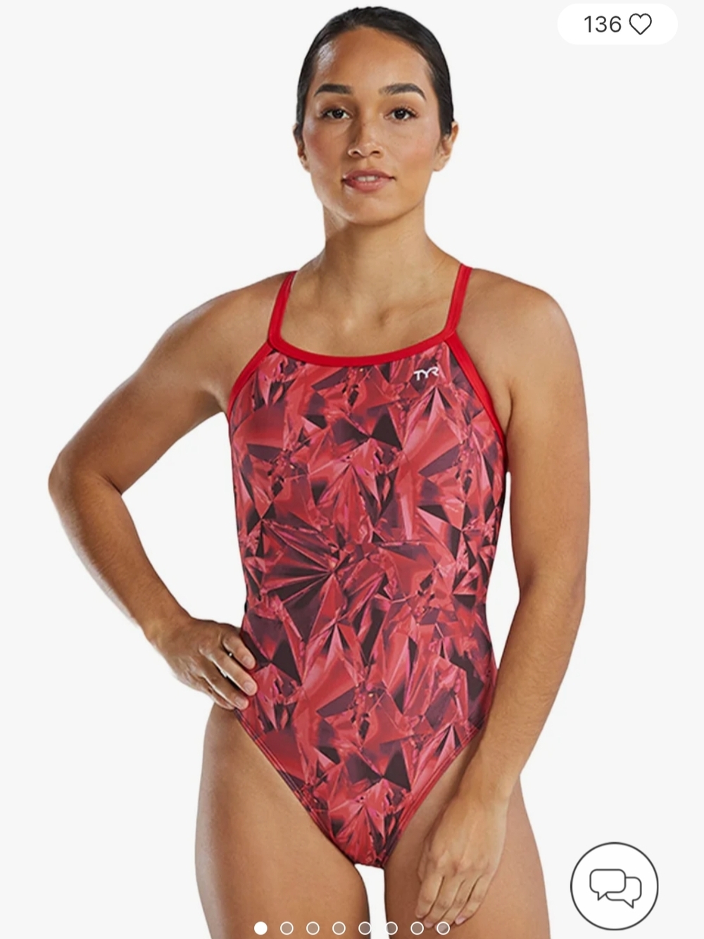 TYR Crystalized Durafast Elite Diamondfit One Piece Swimsuit Women's Size 28 NWT